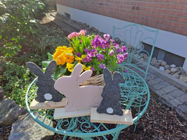 Dekoaufsteller Osterhase - Filz